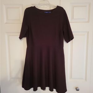 Apt. 9 maroon fit and flare dress